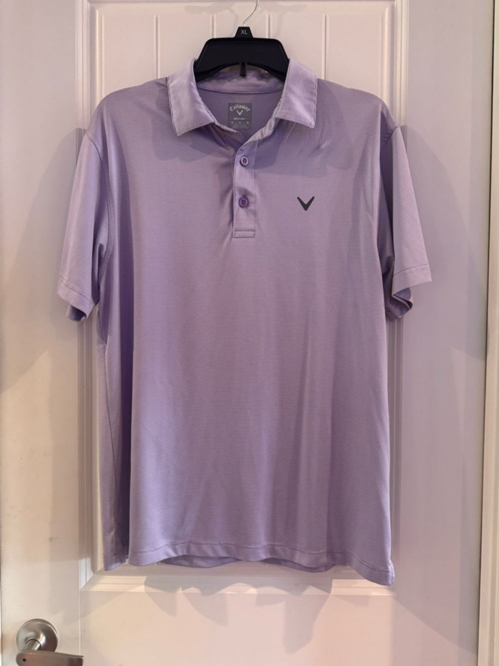 Callaway Men's Light Lavender Performance golf Polo Medium